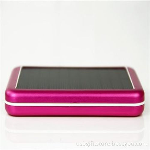 Power bank, portable external solar power bank with super thin case and USB charger